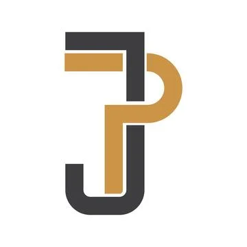 Initial letter pj logo or jp logo vector design template Stock Illustration