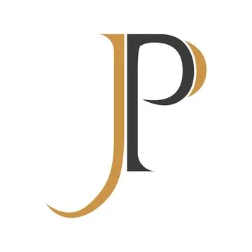 Initial letter pj logo or jp logo vector design template Illustrazione stock