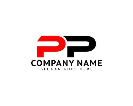 Initial Letter PP Logo Template Design Stock Illustration