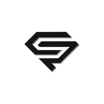 Initial letter PS logo or SP logo vector design template Illustrazione stock