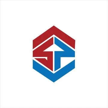Initial letter PS logo or SP logo vector design template Stock Illustration