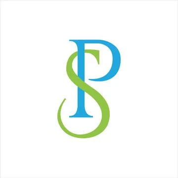 Initial letter PS logo or SP logo vector design template Stock Illustration