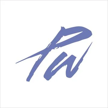 Initial letter PW logo or WP logo vector design template Illustrazione stock
