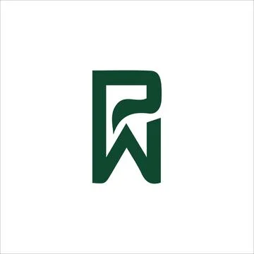 Initial letter PW logo or WP logo vector design template Illustrazione stock