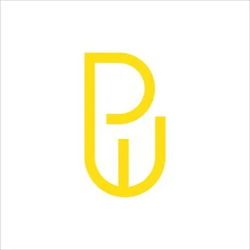 Initial letter PW logo or WP logo vector design template Stock Illustration