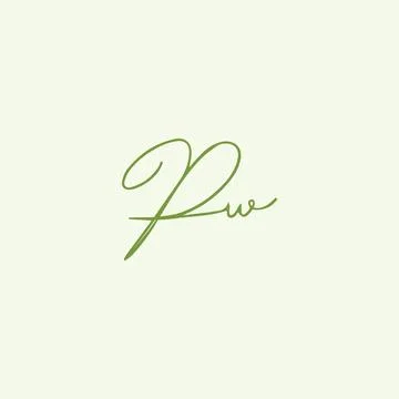 Initial letter PW logo or WP logo vector design template Illustrazione stock