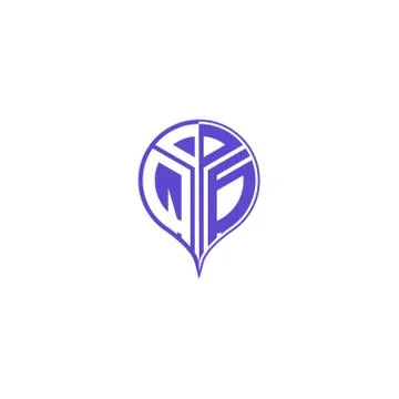 Initial letter Q G Modern and unique location design Stock Illustration