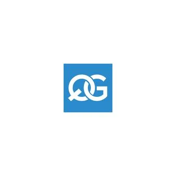 Initial letter QG logo or GQ logo vector design template Stock Illustration