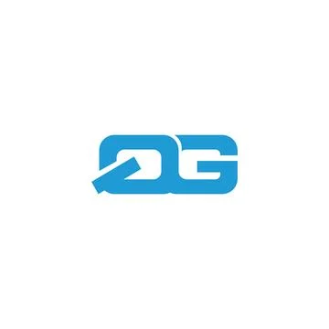 Initial letter QG logo or GQ logo vector design template Stock-Illustration