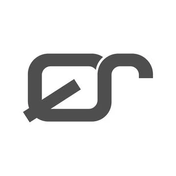 Initial letter QR logo or RQ logo vector design template Stock-Illustration