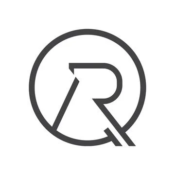 Initial letter QR logo or RQ logo vector design template Stock Illustration