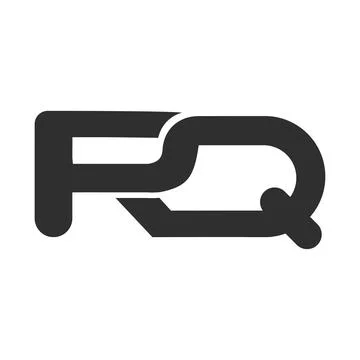 Initial letter QR logo or RQ logo vector design template Stock Illustration