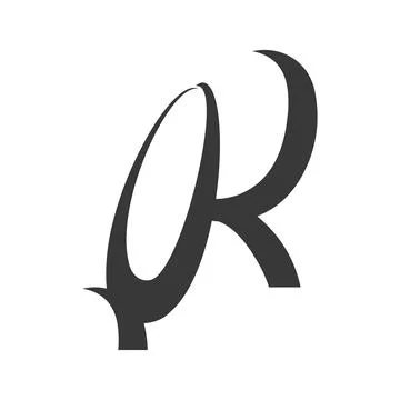 Initial letter QR logo or RQ logo vector design template Stock Illustration