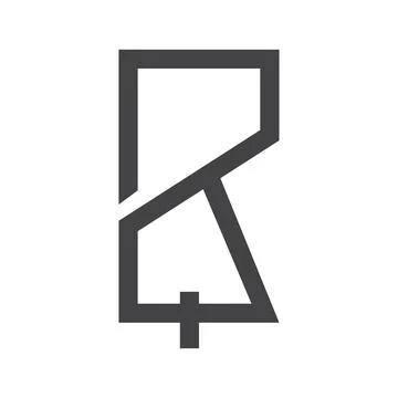 Initial letter QR logo or RQ logo vector design template Stock Illustration