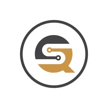Initial letter QS logo or SQ logo vector design template Stock Illustration