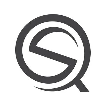 Initial letter QS logo or SQ logo vector design template Illustrazione stock