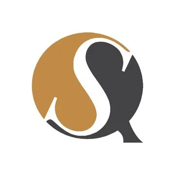 Initial letter QS logo or SQ logo vector design template Illustrazione stock