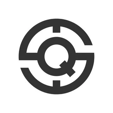 Initial letter QS logo or SQ logo vector design template Stock Illustration