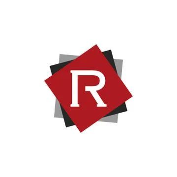 Initial letter R abstract logo design template Stock Illustration
