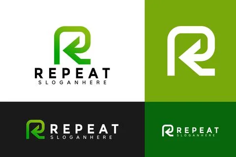 Initial Letter R Arrow Modern logo design vector Illustration 스톡 일러스트