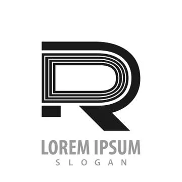 Initial letter R concept design. Symbol graphic template element vector Stock Illustration