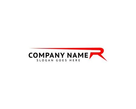 Initial Letter R Fast Design Logo Stock Illustration