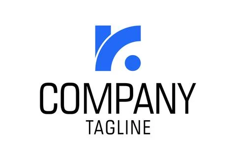 Initial Letter R H Blue Feed Tech Logo Design	 Stock Illustration
