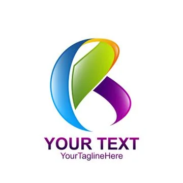 Initial letter R logo template colorful design for business and company ident Stock Illustration