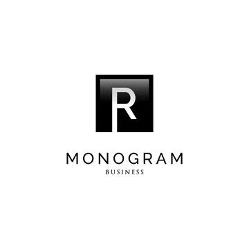 Initial letter R monogram logo design inspiration Stock Illustration