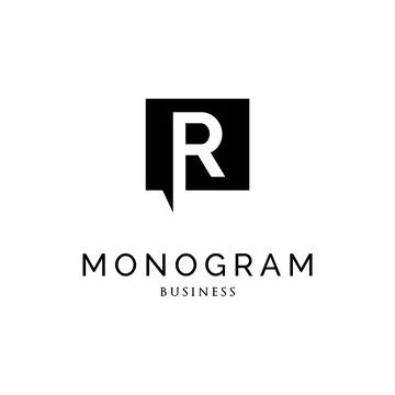 Initial letter R monogram logo design inspiration Stock Illustration