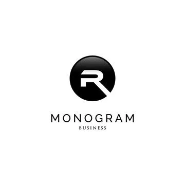 Initial letter R monogram logo design inspiration Stock Illustration