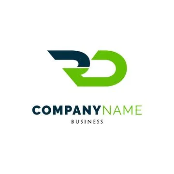 Initial Letter RD Icon Logo Design Template Stock Illustration