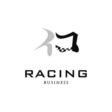 Initial Letter RD Racing Icon Logo Design Template Stock Illustration