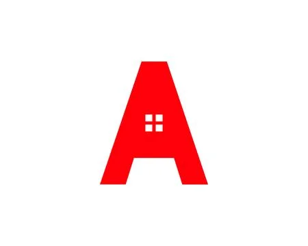 Initial letter A real estate logo vector Illustrazione stock