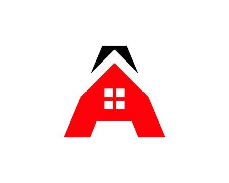 Initial letter A real estate logo vector Illustrazione stock