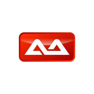A A Initial Letter Rectangle Shape Logo Template Stock Illustration