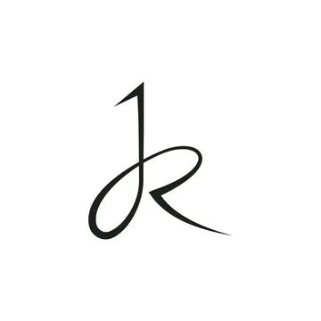 Initial letter rj logo or jr logo vector design template Stock Illustration