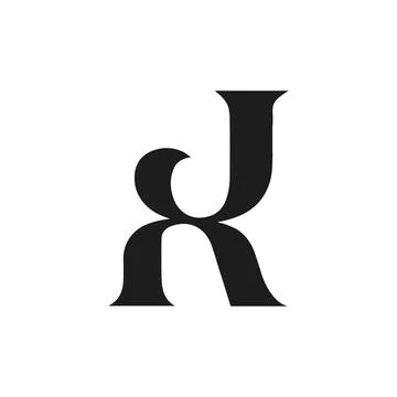 Initial letter rj logo or jr logo vector design template Stock Illustration