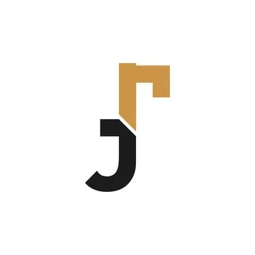 Initial letter rj logo or jr logo vector design template Illustrazione stock