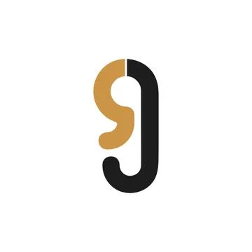 Initial letter rj logo or jr logo vector design template Stock Illustration
