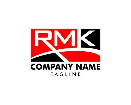 Initial Letter RMK Logo Template Design Stock Illustration
