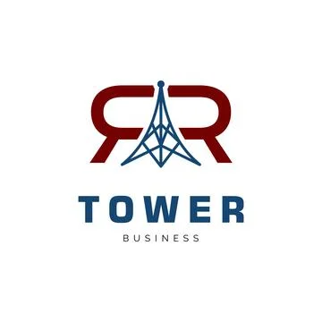 Initial letter RR tower icon logo design inspiration Stock Illustration