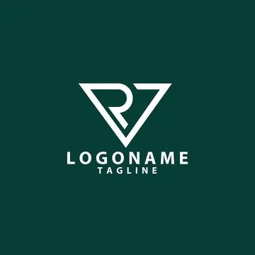 Initial letter RV logo design vector Illustrazione stock
