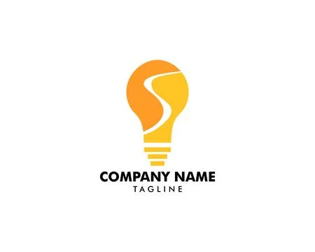 Initial Letter S with Creative Bulb Logo Vector Element Stock Illustration
