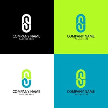 Initial letter S isolated oval shape logo design vector Stock Illustration