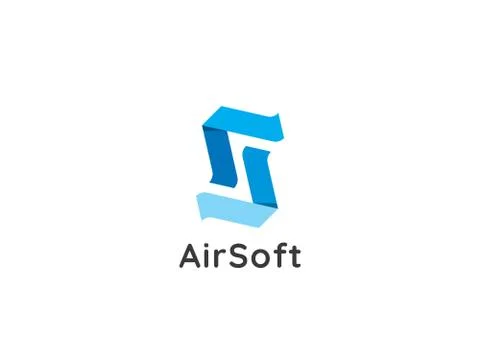 Initial letter S logo. abstract air flow flight arrow icon symbol design conc Stock Illustration