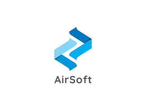 Initial letter S logo. abstract air flow flight arrow icon symbol design conc Stock Illustration
