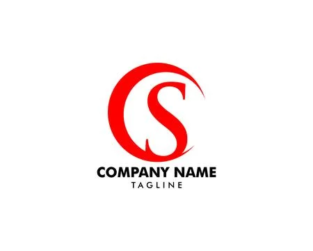 Initial Letter S Logo Template Design Stock Illustration