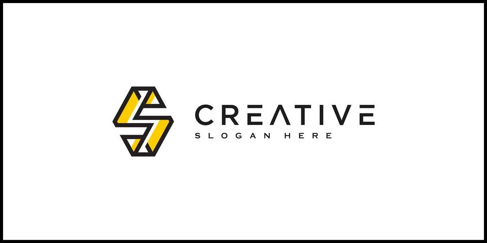 Initial letter s logo vector design line style Stock Illustration