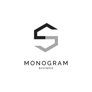 Initial Letter S Monogram Icon Logo Design Template Stock Illustration